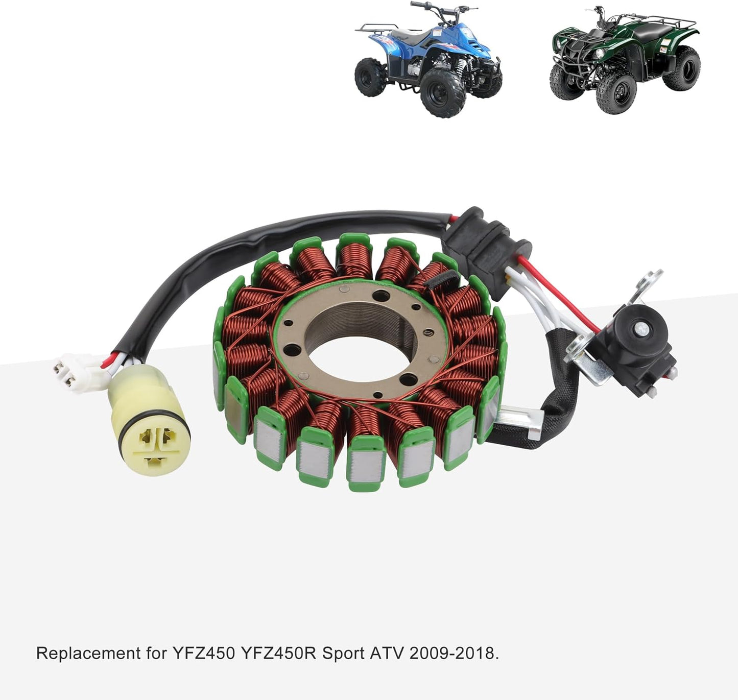GOOFIT 18 Coil 5 Wire Stator for Yamaha YFZ450 YFZ450R 2009-2018
