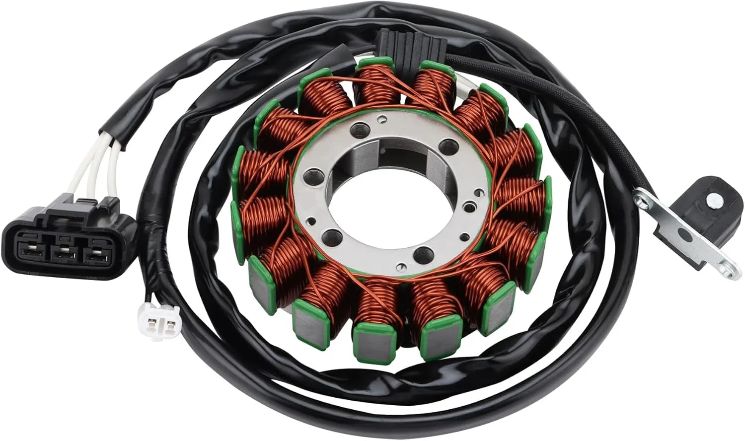 Yamaha Grizzly 550 stator replacement part with copper coils and wiring harness