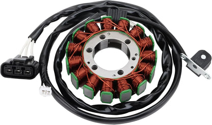 Yamaha Grizzly 550 stator replacement part with copper coils and wiring harness