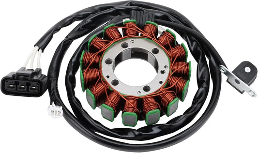 Yamaha Grizzly 550 stator replacement part with copper coils and wiring harness
