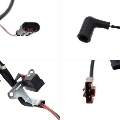 Aprilia SR Max 300 Piaggio BV 300 magneto stator replacement wiring connectors, close-up