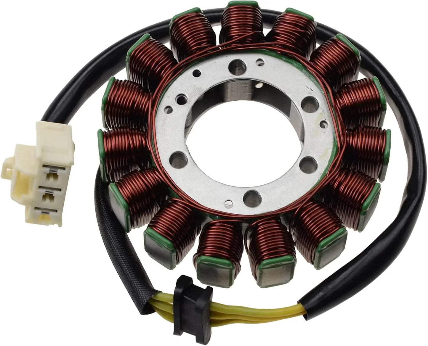 Aprilia RSV4 motorcycle stator magneto replacement part with copper wiring and connector