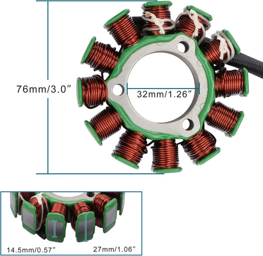 Stator GOOFIT 12 bobines pour Suzuki RMZ250 RMZ450 2013-2018 32101-28HA0 Magnéto
