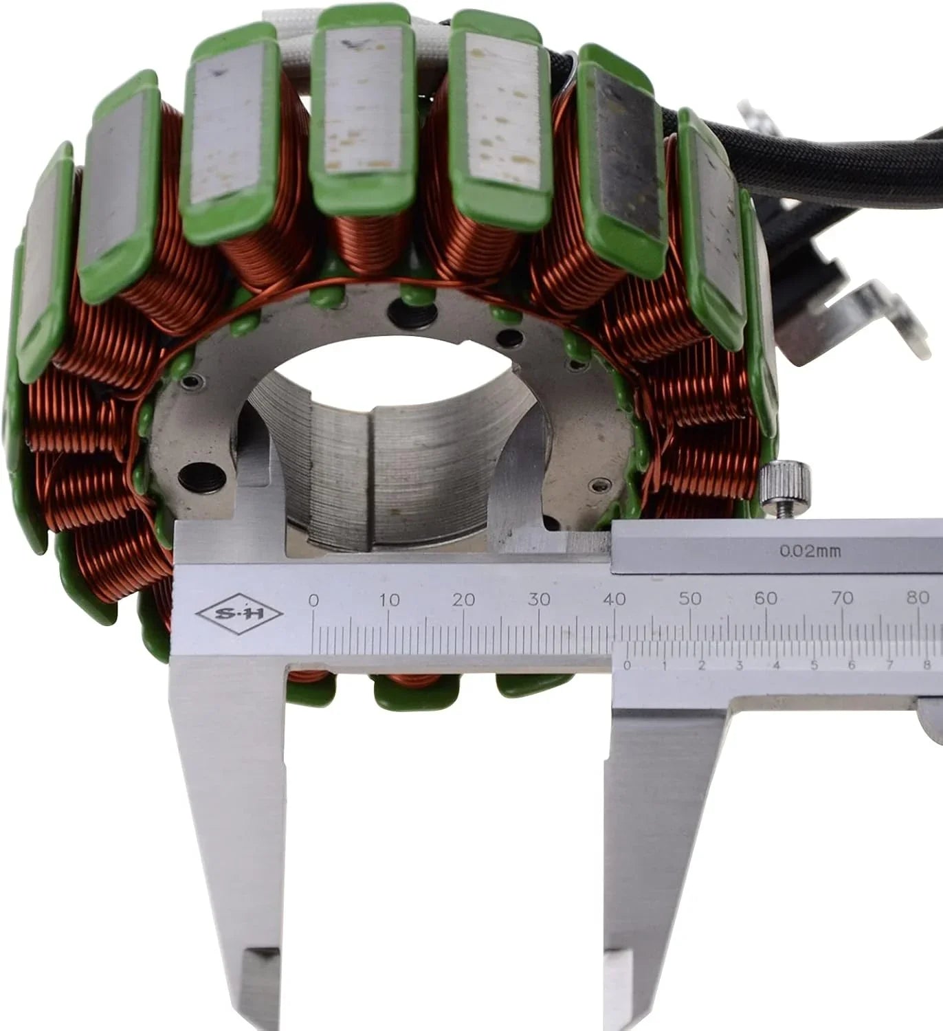 Yamaha MT-09 FZ-09 XSR900 stator coil with caliper measuring diameter