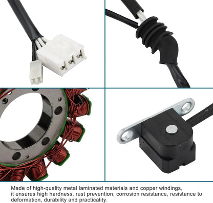 Yamaha YZF-R1 stator magneto with connectors and copper windings, motorcycle engine part