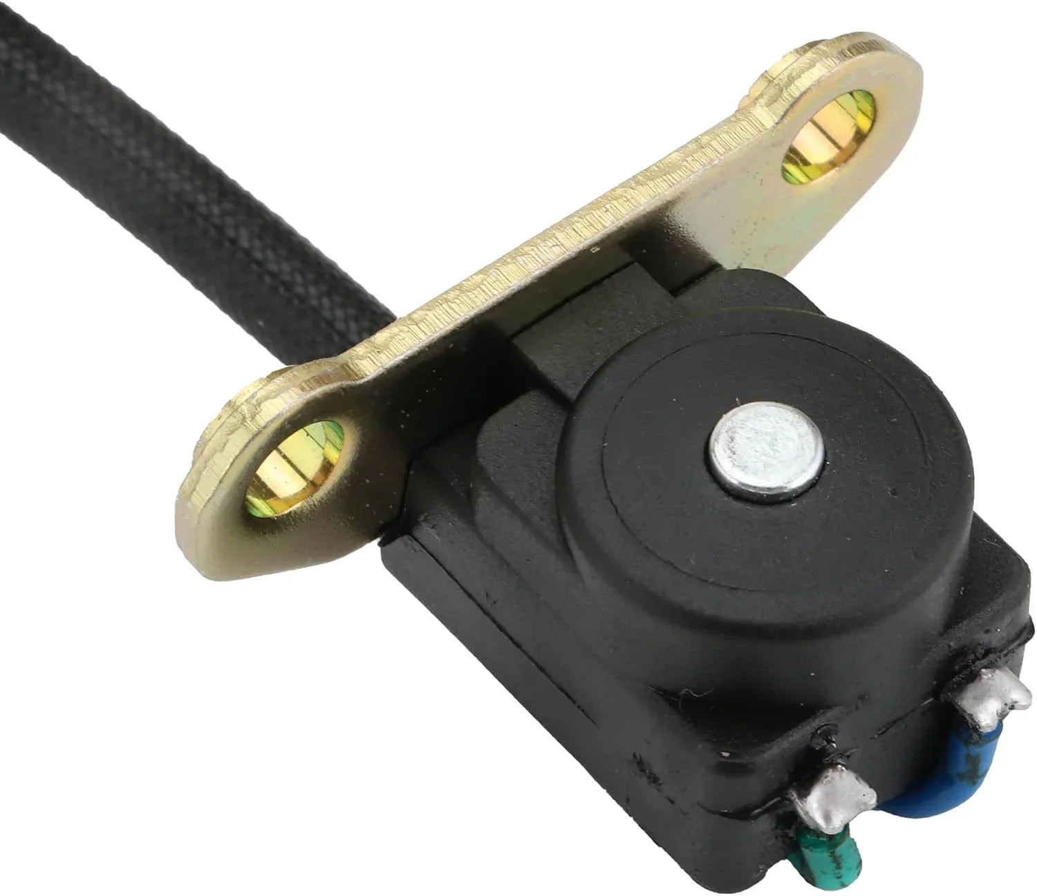Motorcycle magneto stator pickup coil with wiring harness and metal mounting bracket