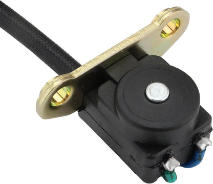 Motorcycle magneto stator pickup coil with wiring harness and metal mounting bracket