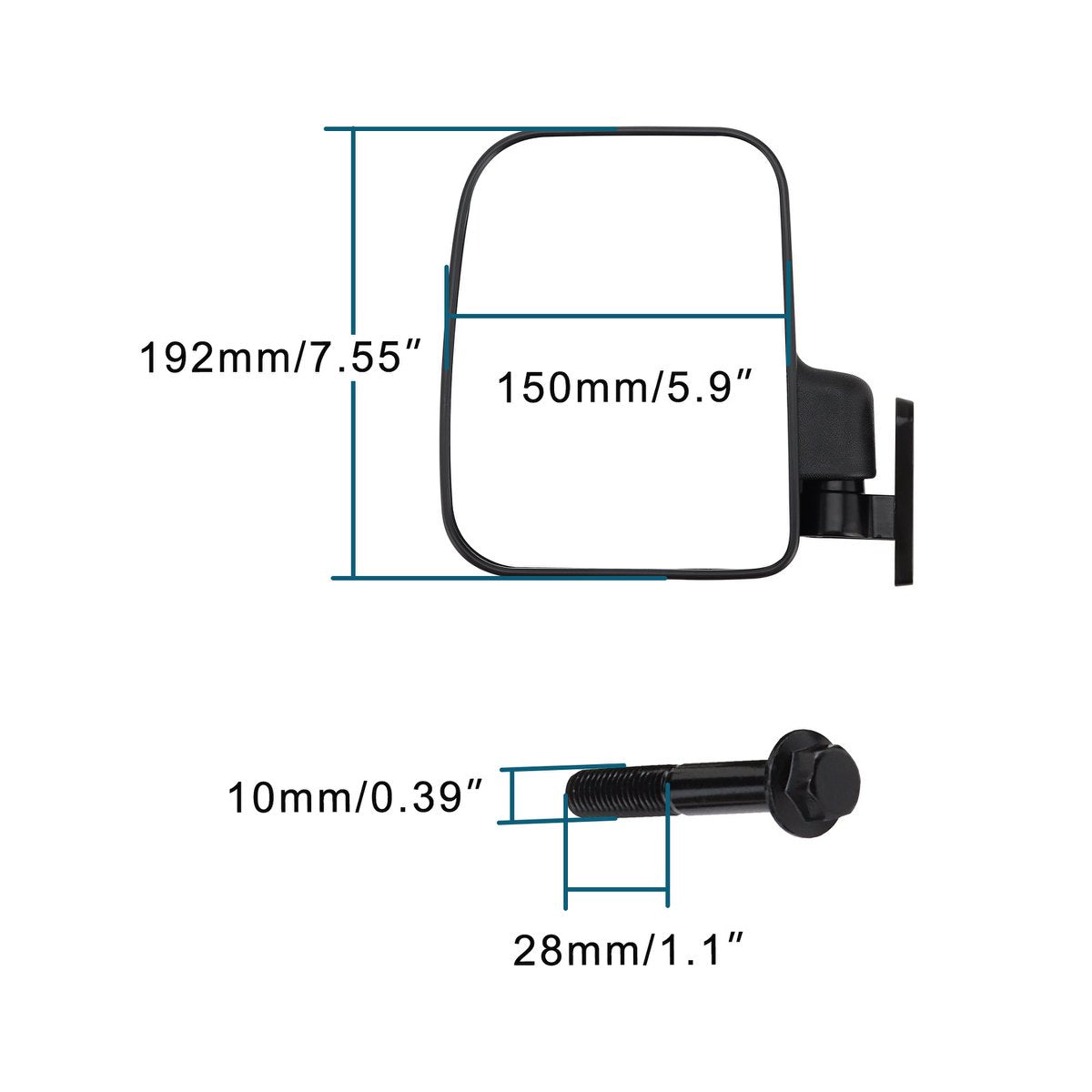 Side View Mirrors for 2018 Polaris RANGER XP 1000