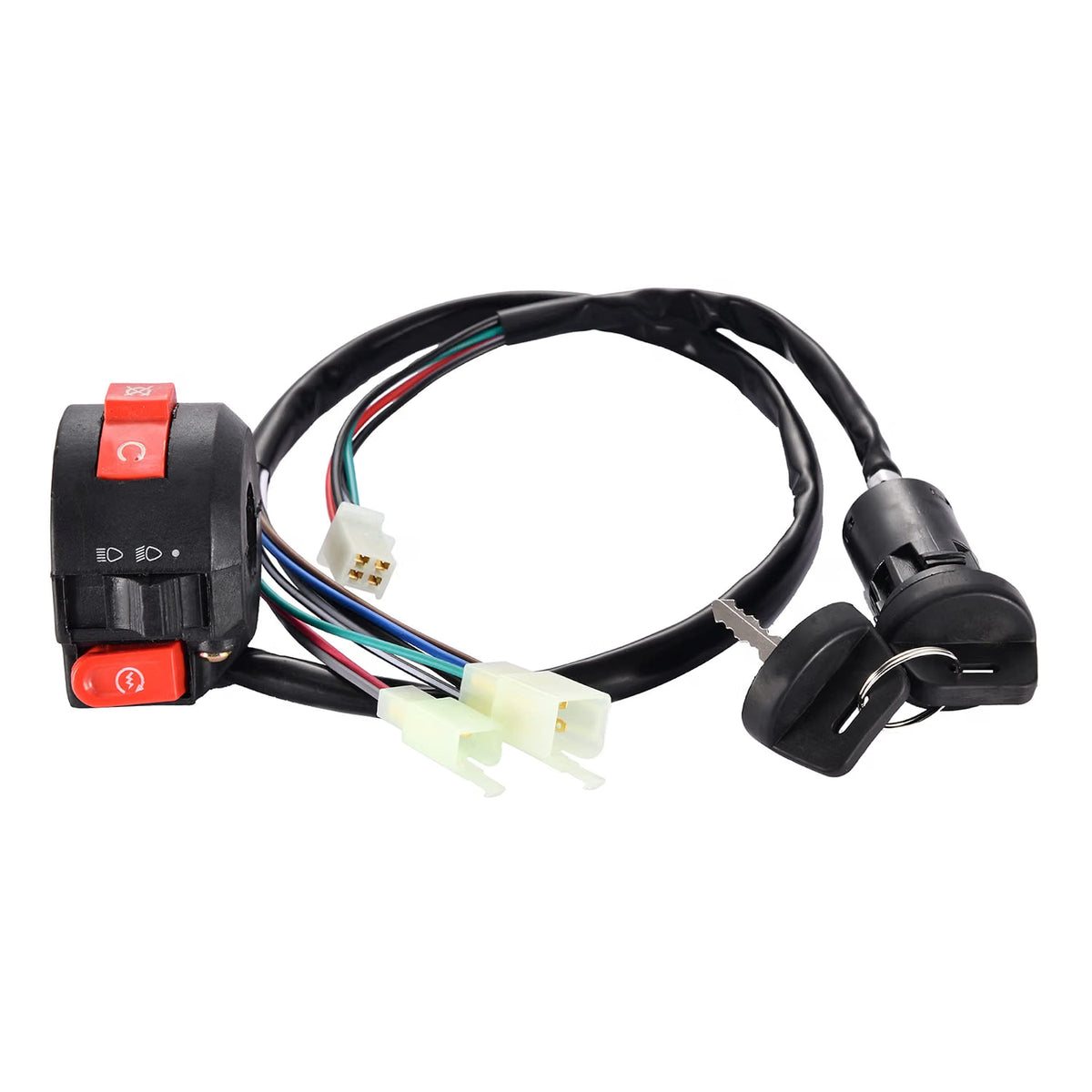 22mm Handlebar Switch with Key Ignition for 50cc–125cc ATV Scooter