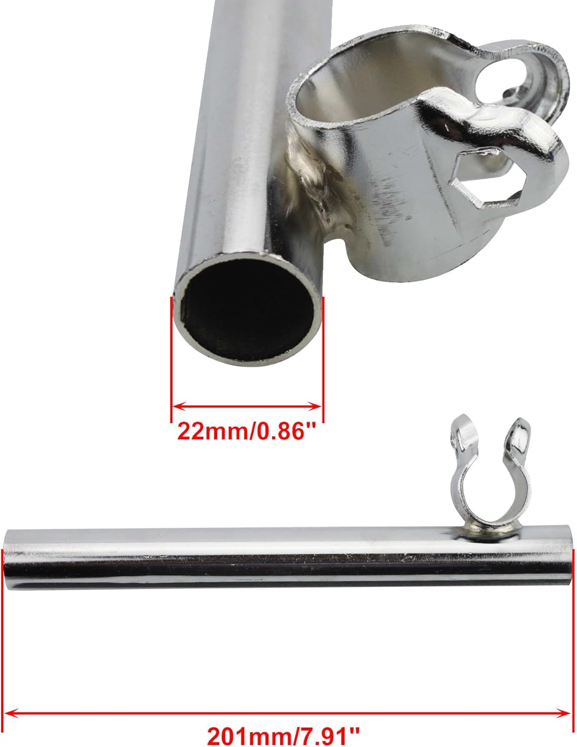 22mm Clip-On Handlebar Fork Clamp Assembly for 47cc 49cc Mini Moto Pocket Bike