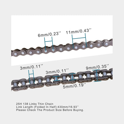 GOOFIT 25H 138 Chain for 2 Stroke 47cc 49cc Pocket Bike Mini Bike Dirt Pit Bike ATV Quad