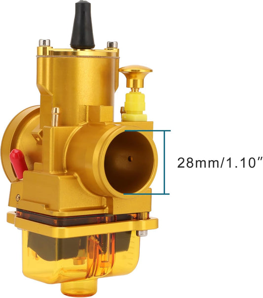 28mm PWK Carburetor Gold for 125cc–200cc Dirt Bike ATV Quad