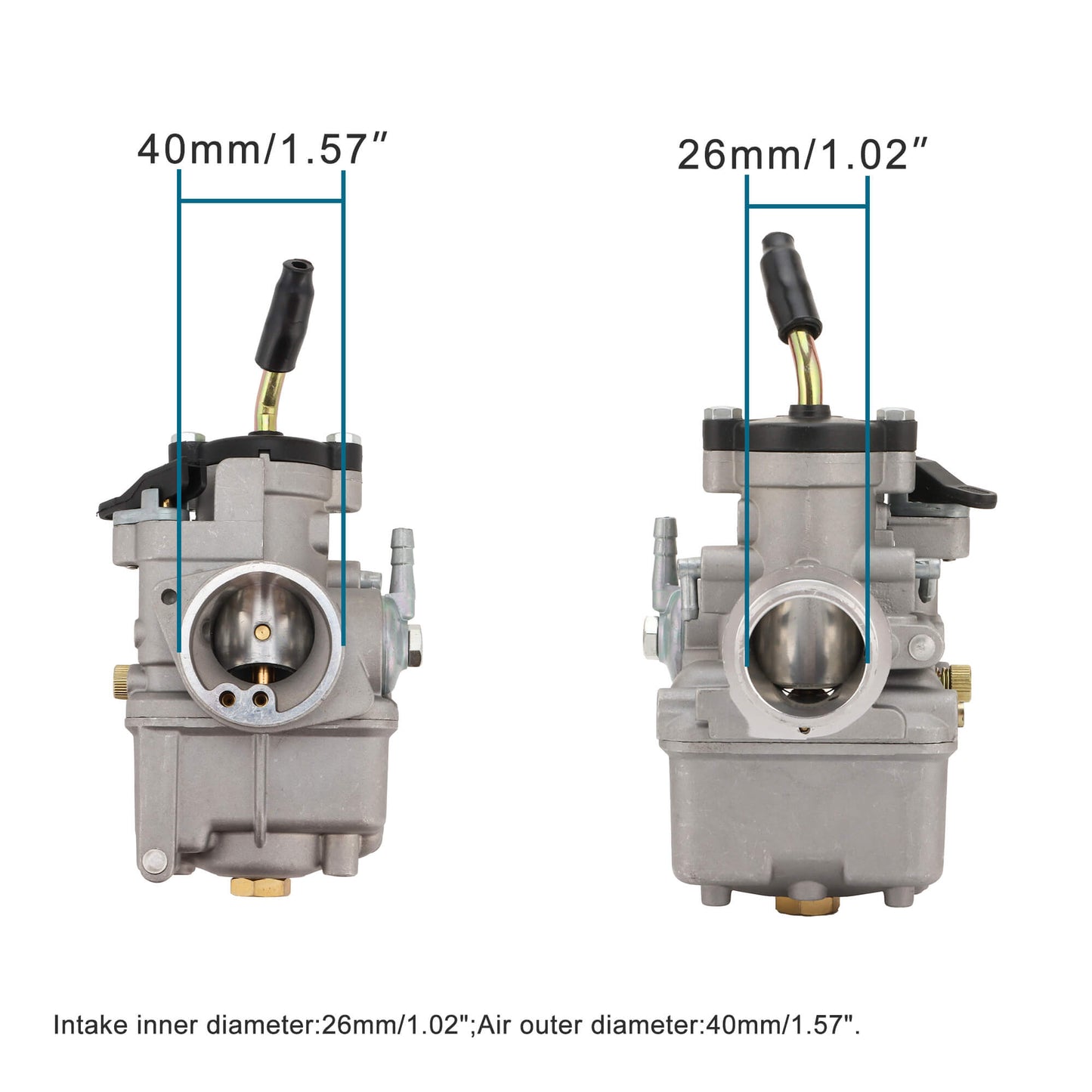 GOOFIT 26mm Carburetor Replacement for PHBL 26BS 2-Stroke 50-300cc Engine Motorcycle Scooter ATV UTV Dirt Pit Bike