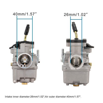 GOOFIT 26mm Carburetor Replacement for PHBL 26BS 2-Stroke 50-300cc Engine Motorcycle Scooter ATV UTV Dirt Pit Bike