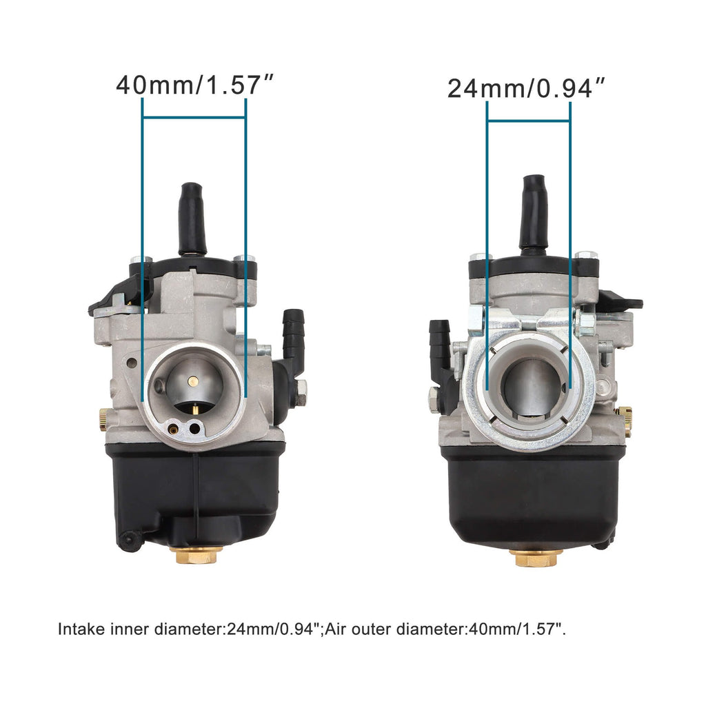 GOOFIT 24mm Carburetor Replacement for PHBL 24AS 2-Stroke 50-300cc Engine Motorcycle Scooter ATV UTV Dirt Pit Bike