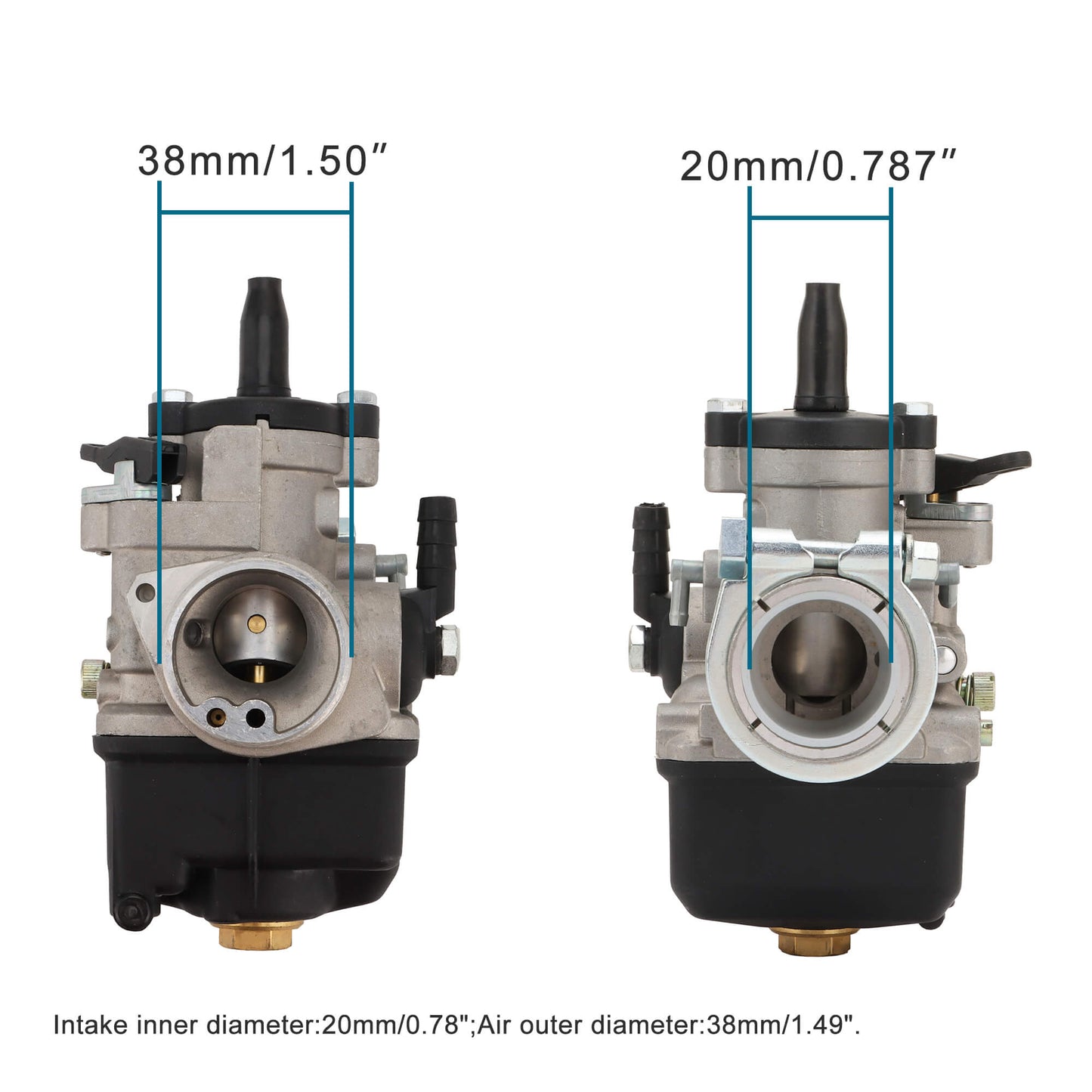 GOOFIT Carburetor Replacement for PHBL 20AS 22AS 25BS 28BS 2-Stroke 50-300cc Engine Motorcycle Scooter ATV UTV Dirt Pit Bike