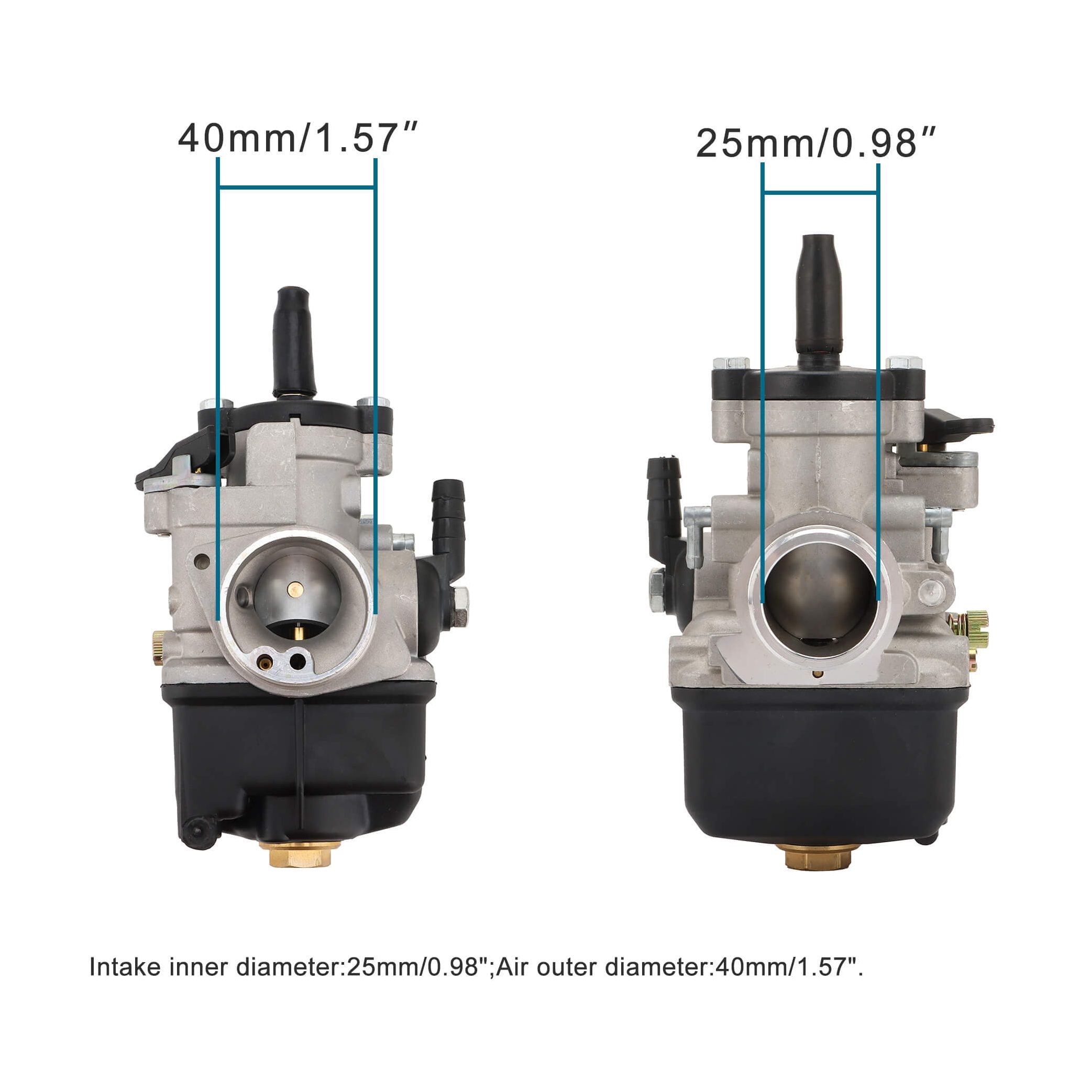 GOOFIT Carburetor Replacement for PHBL 20AS 22AS 25BS 28BS 2-Stroke 50-300cc Engine Motorcycle Scooter ATV UTV Dirt Pit Bike