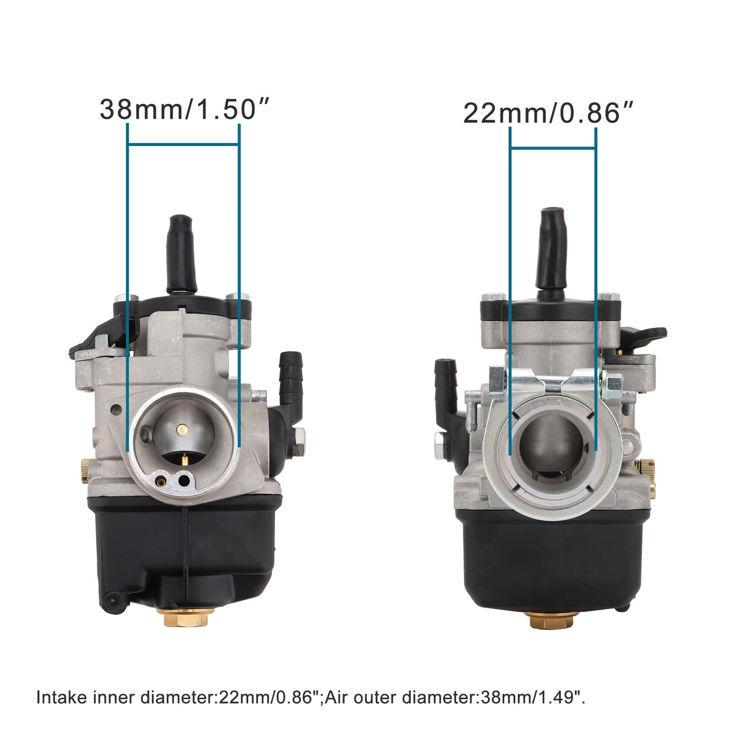 GOOFIT Carburetor Replacement for PHBL 20AS 22AS 25BS 28BS 2-Stroke 50-300cc Engine Motorcycle Scooter ATV UTV Dirt Pit Bike