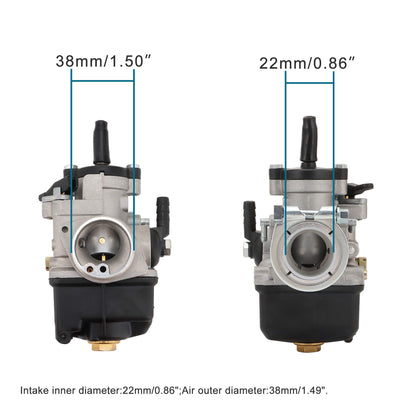GOOFIT Carburetor Replacement for PHBL 20AS 22AS 25BS 28BS 2-Stroke 50-300cc Engine Motorcycle Scooter ATV UTV Dirt Pit Bike