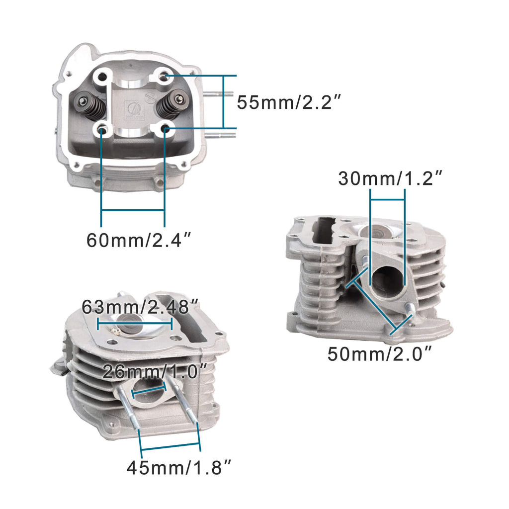 GOOFIT 63mm Cylinder Body Assembly for 4-Stroke GY6 150cc 180cc 200cc 250cc Engines ATV Off-Road Vehicle Scooter Go Kart