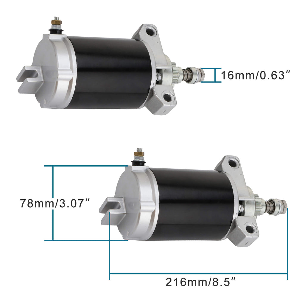 GOOFIT Motorcycle Engine Parts Starter Motor Replacement for Outboard Engine 65W-81800-00 01 02 03 20HP 25HP 30HP 40HP Mercury Mariner 830308T 859169T 888151T 893886T