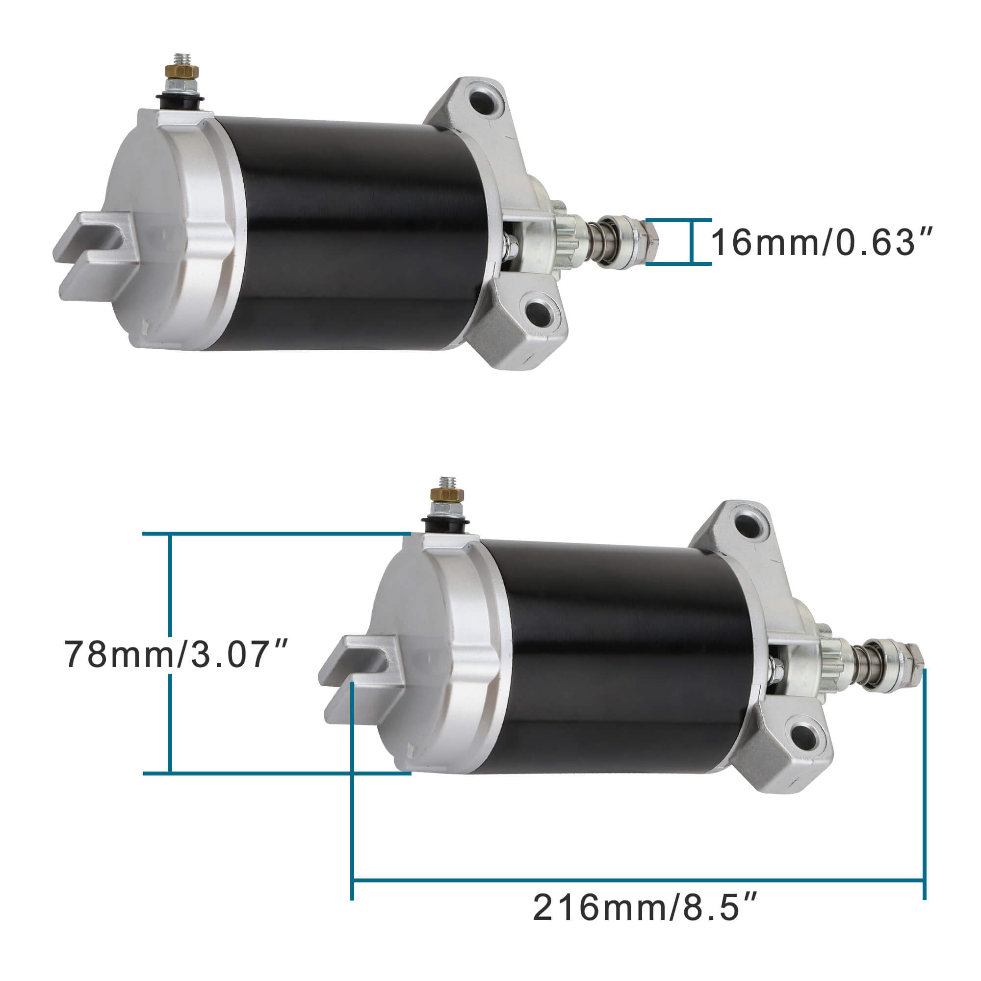 GOOFIT Motorcycle Engine Parts Starter Motor Replacement for Outboard Engine 65W-81800-00 01 02 03 20HP 25HP 30HP 40HP Mercury Mariner 830308T 859169T 888151T 893886T