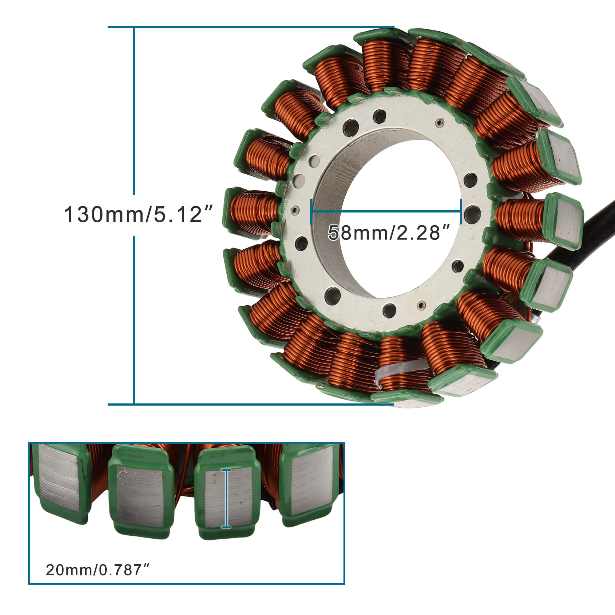 GOOFIT 18 Coil 3 Wire Generator Magneto Stator Ignition Coil Replacement for 4XY-81410-02 4NK-81410-00 4XY-81410-00 XVZ1300A Royal Star XVZ1300AT XVZ1300CT XVZ1300TF XVZ1300LT