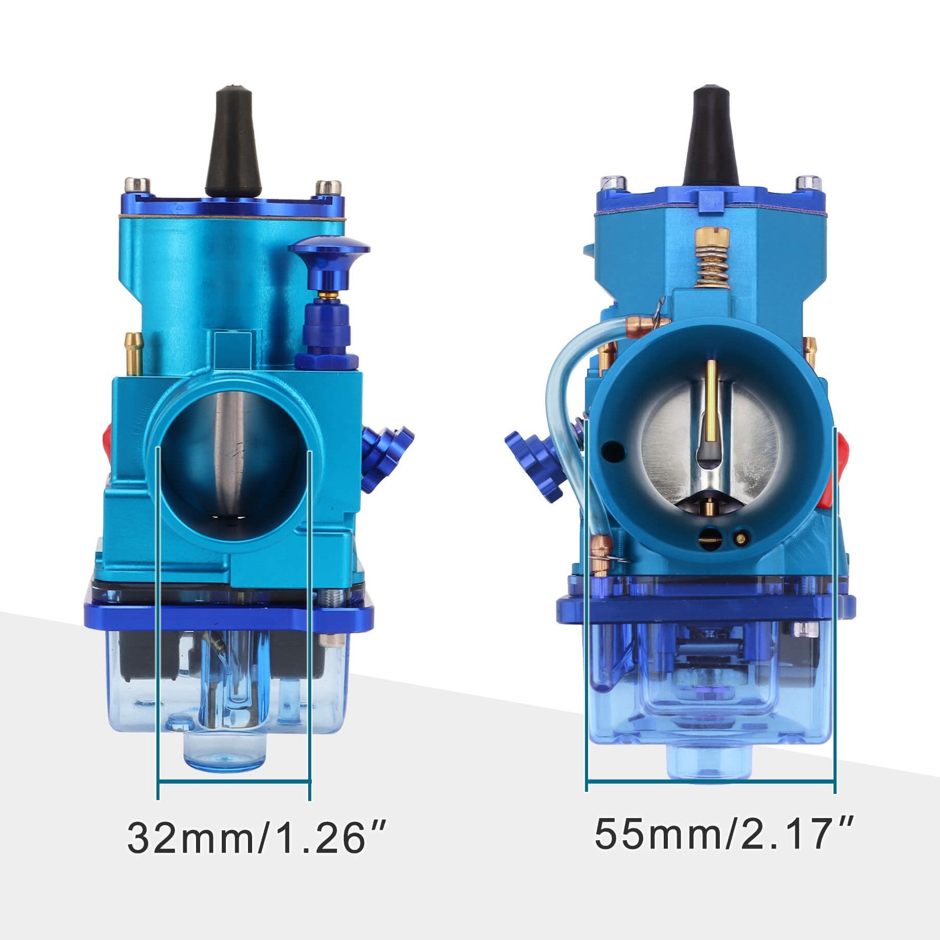 GOOFIT 28mm-34mm CNC Integration Carburetor Replacement for PWK 75cc -350cc Engine Dirt Bike Pit Bike Motorcycle ATV Quad UTV Scooter Blue