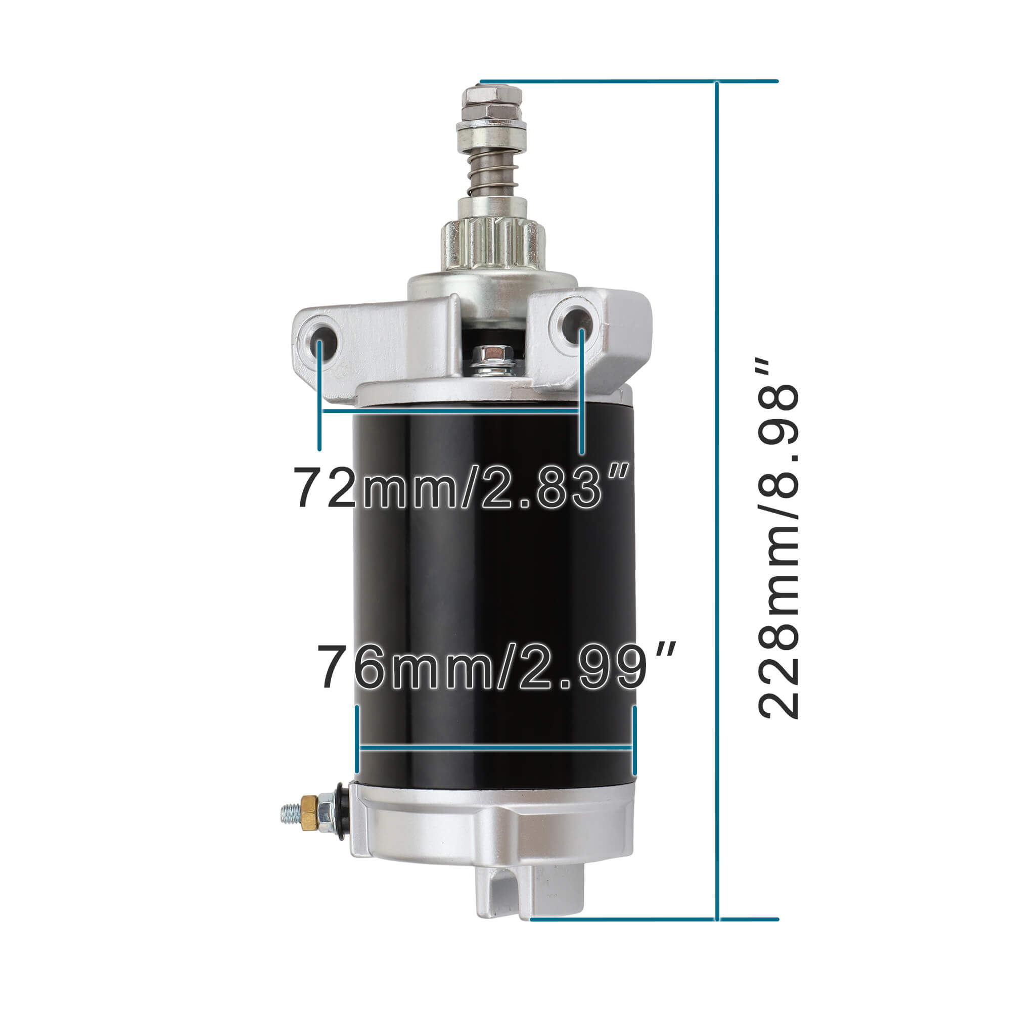 GOOFIT Electric Starter Start Motor Accessories Fit Engine Replacement for F40 67C-81800-00 67C-81800-01 02 50-854636 854636T 859170T 884045T 888160T 893887T 30HP 40HP Outboard 18-6438 F40-05000800