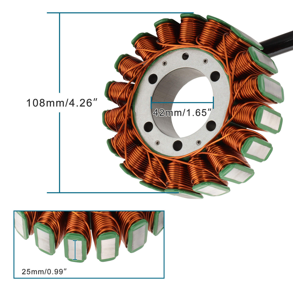 GOOFIT Generator Magneto Stator Coil Replacement for Polaris Ranger RZR 4 RZR Sportsman 700 800 EFI 2006-2017 4011982 4014034 4011399