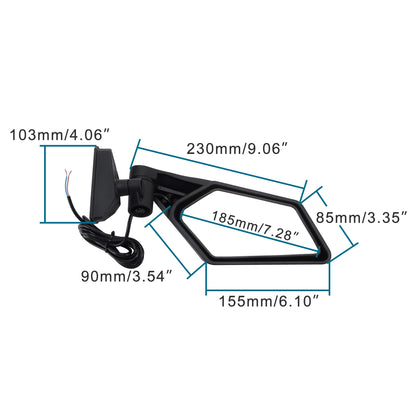 GOOFIT X3 UTV Side Mirrors with LED Turn Signal Indicator Position Lights Double Sided Rear View Mirror 360°Adjustable Replacement for Maverick X3 Max 4x4 RS DS MR RC Turbo R RR 2017-2022
