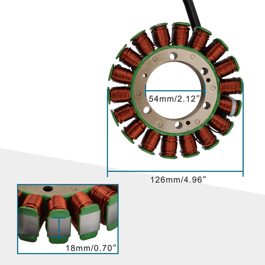 GOOFIT 18 Coil 4 Wire Generator Magneto Stator Ignition Coil Replacement for Wildcat 1000 GT for 4 Metallic OEM 0802-072 0802-064