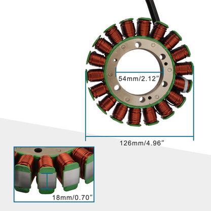 GOOFIT 18 Coil 4 Wire Generator Magneto Stator Ignition Coil Replacement for Wildcat 1000 GT for 4 Metallic OEM 0802-072 0802-064