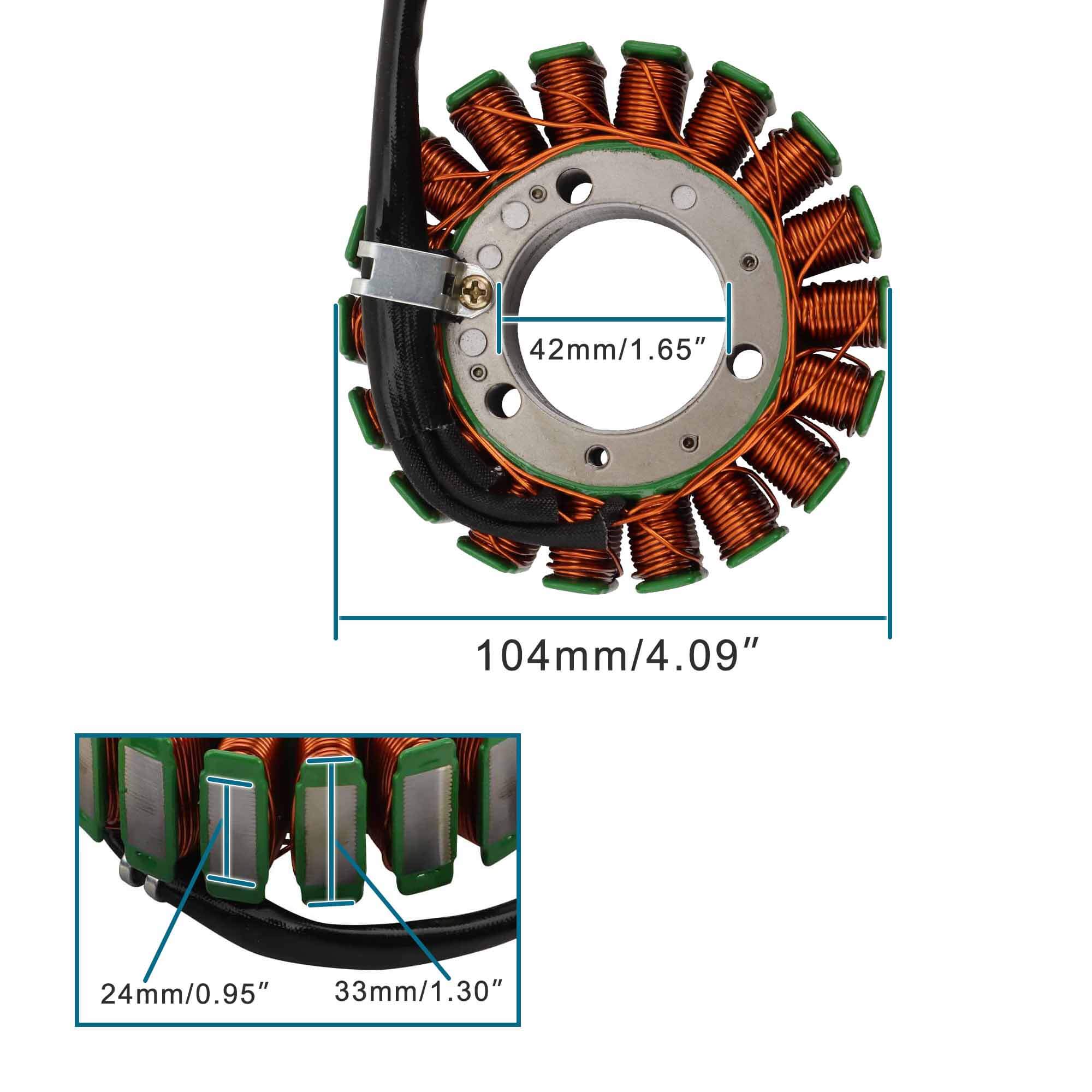 GOOFIT 18 Coil 3 Wire Generator Magneto Stator Ignition Coil Replacement for Odes 800 Dominator Assailant D2 D4 X2 X4 OEM 21040109704  21040109705