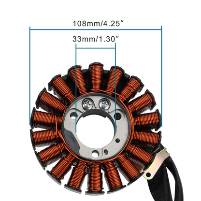 GOOFIT 18 Poles Motorcycle Parts Magneto Stator Coil Assembly Replacement for LEXI 125 VVA LEXI Aerox Lexy Nmax B63-H1410-11