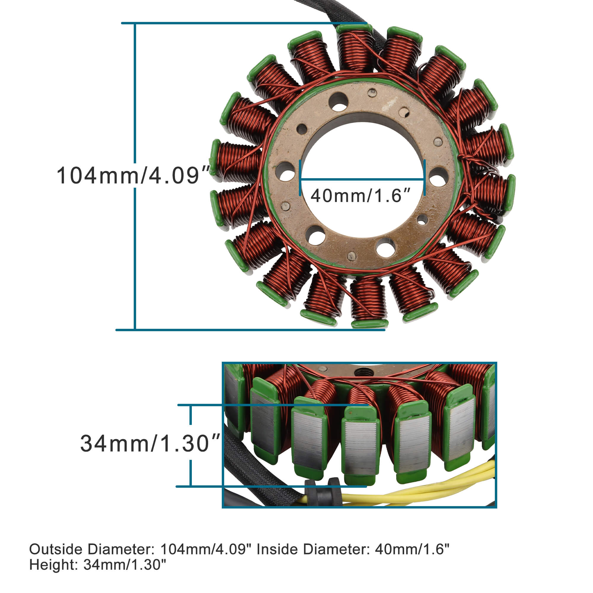 GOOFIT Motorcycle Stator Magneto Coil Replacement for 600 620 695 696 750 796 800 900 1000 S4R S4RS 1100