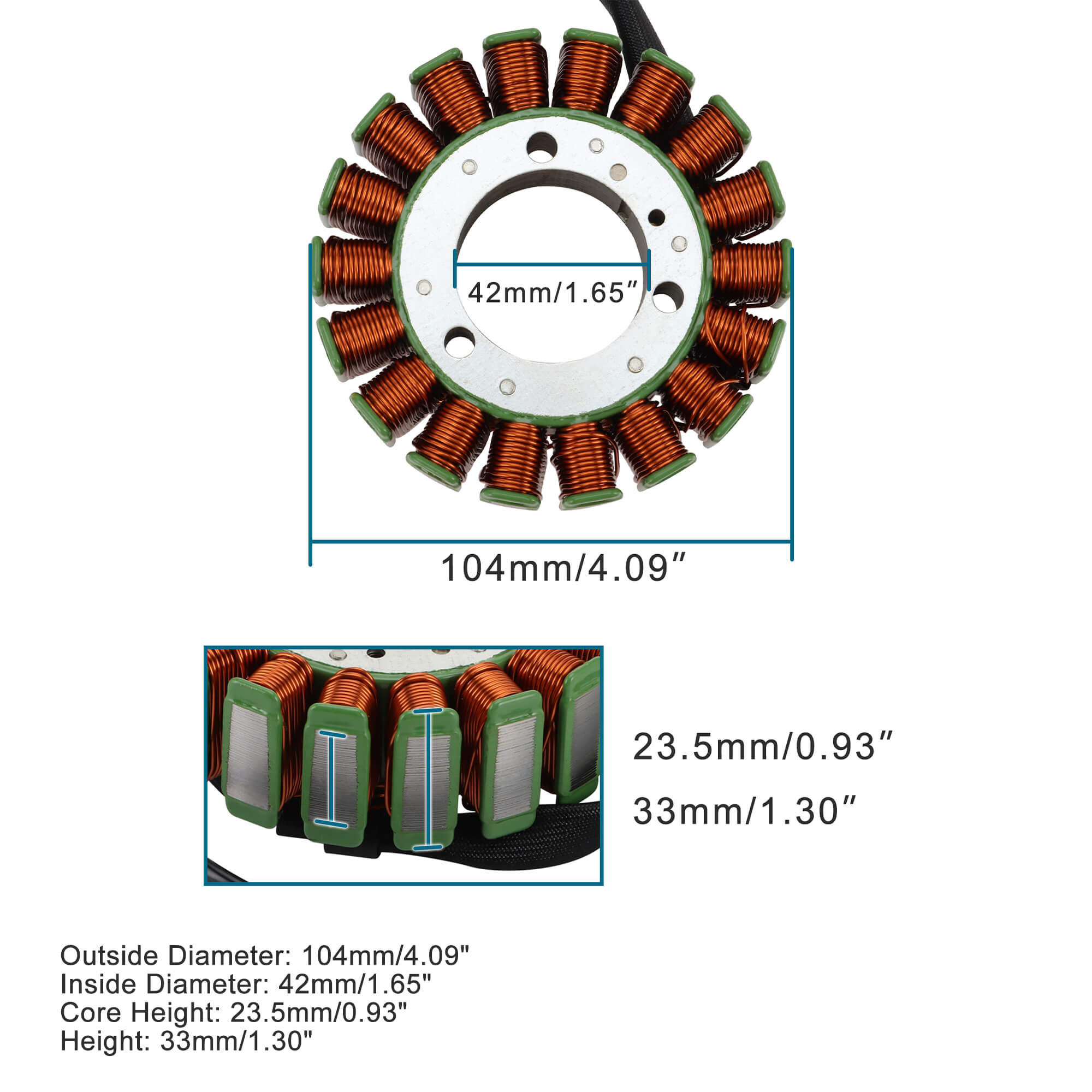 GOOFIT Motorcycle Stator Coil Replacement for 420296907 420685920 Can-am Outlander Renegade 1000 2012-2015 1000R 570 850 2016-2018 500 2008-2015 800 2007-2008 800R 2009-2015
