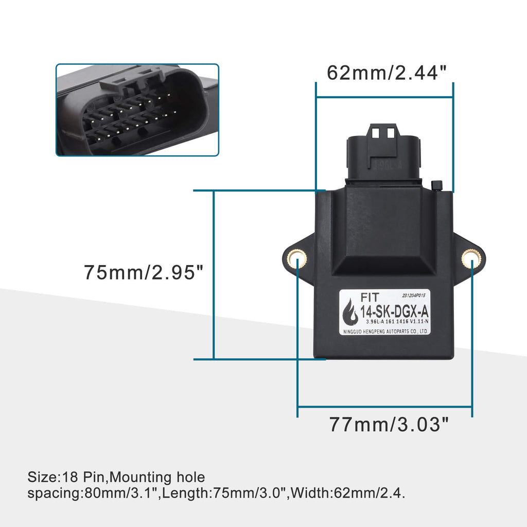 GOOFIT 18 Pin Motorcycle CDI Unit ECU Ignition Module Replacement for GY6 Engine 169cc 170cc EFI Jonway GTX 250 EFI 200