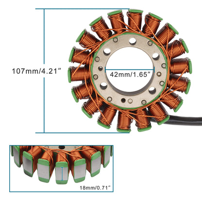 GOOFIT 18 Coil 5 Wire Generator Magneto Stator Ignition Coil Replacement for AN250 AN400 Burgman250 Burgman400 1999-2002 32101-14F20-000