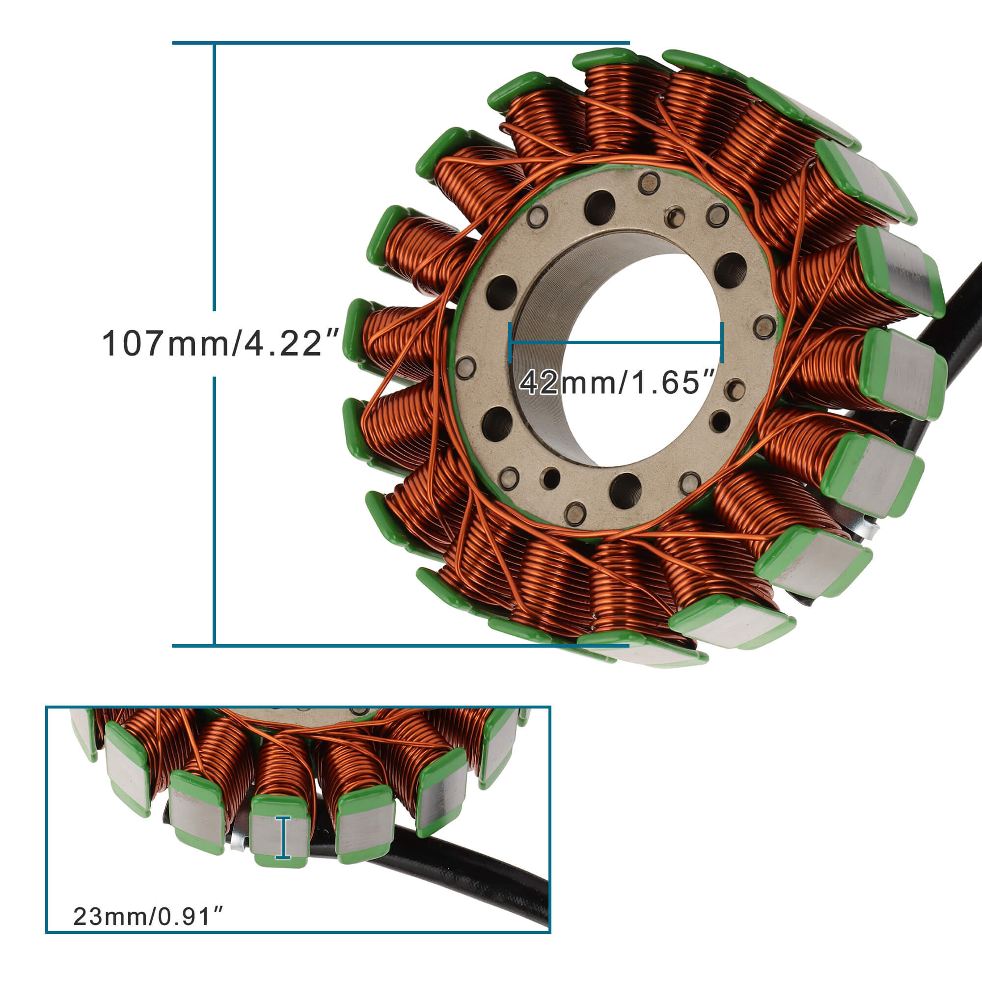 GOOFIT Generator Magneto Stator Coil Replacement for YFM700 YFM700FWA Grizzly 700 2016-2017 YFM700FWA Grizzly 700 Hunter 2016 YFM700FWAD Grizzly 700 EPS 2016-2018 YFM700FWB B16-H1410-00-00