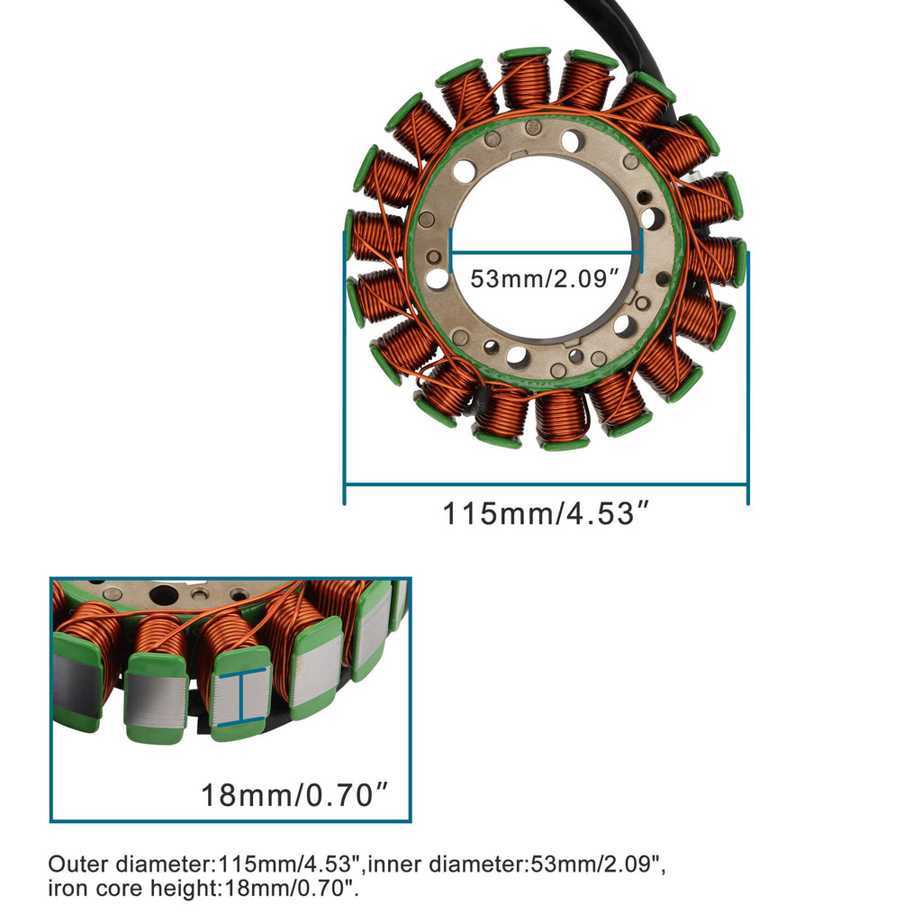 GOOFIT Generator Magneto Rotor Coil Stator Replacement for 32101-10F00 32101-10F01 VL1500 LC1998-2004 Motorcycle