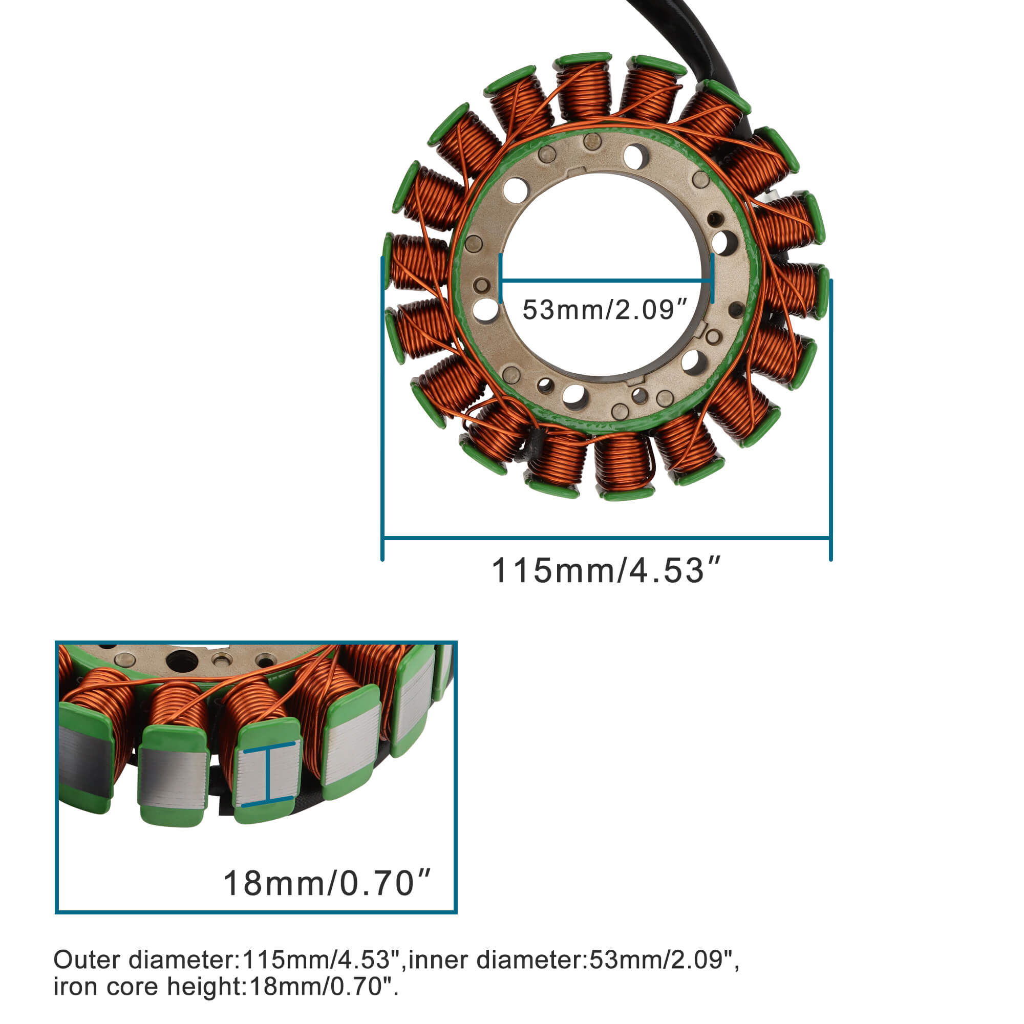 GOOFIT Generator Magneto Rotor Coil Stator Replacement for 32101-10F00 32101-10F01 VL1500 LC1998-2004 Motorcycle