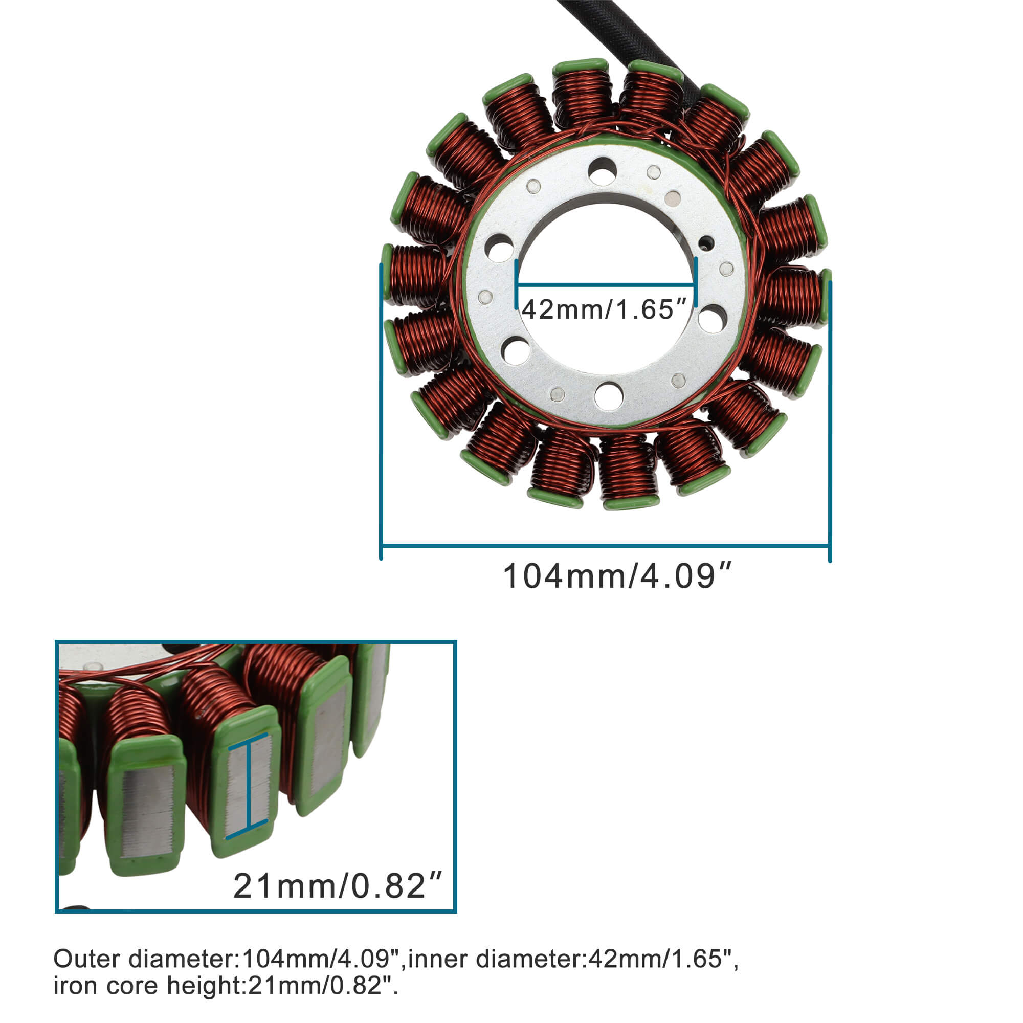 GOOFIT Generator Magneto Rotor Coil Stator Replacement for 99-07 Hayabusa Busa GSX-1300R GSXR 1300 GSX1300R 32101-24F00 24F10 32800-33E21 Motorcycle