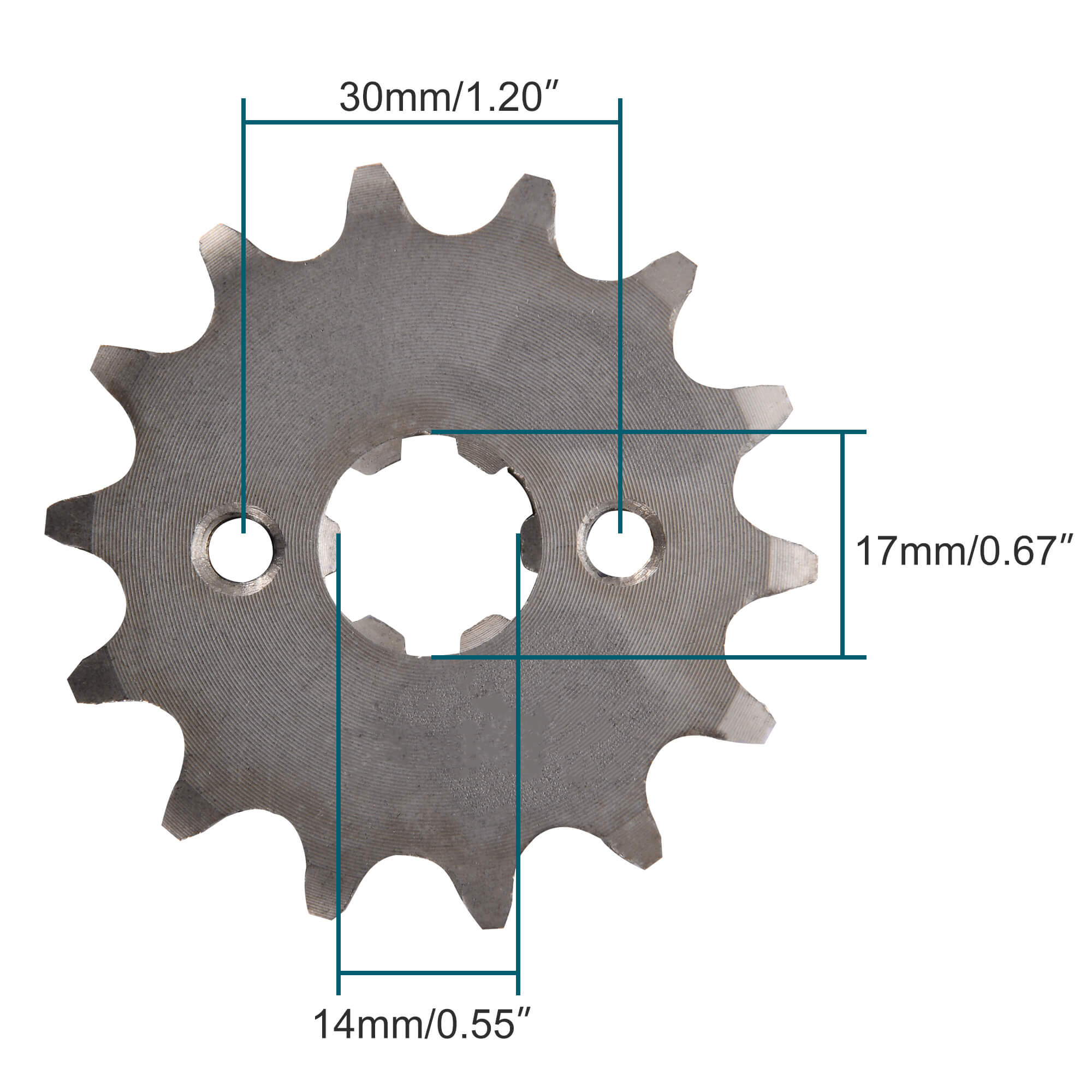 GOOFIT 17mm Front Sprocket with Holder and Bolts Replacement for 50cc 70cc 110cc 125cc 140cc 160cc Motorcycle ATV Dirt Bike Quad TaoTao(420-14T)