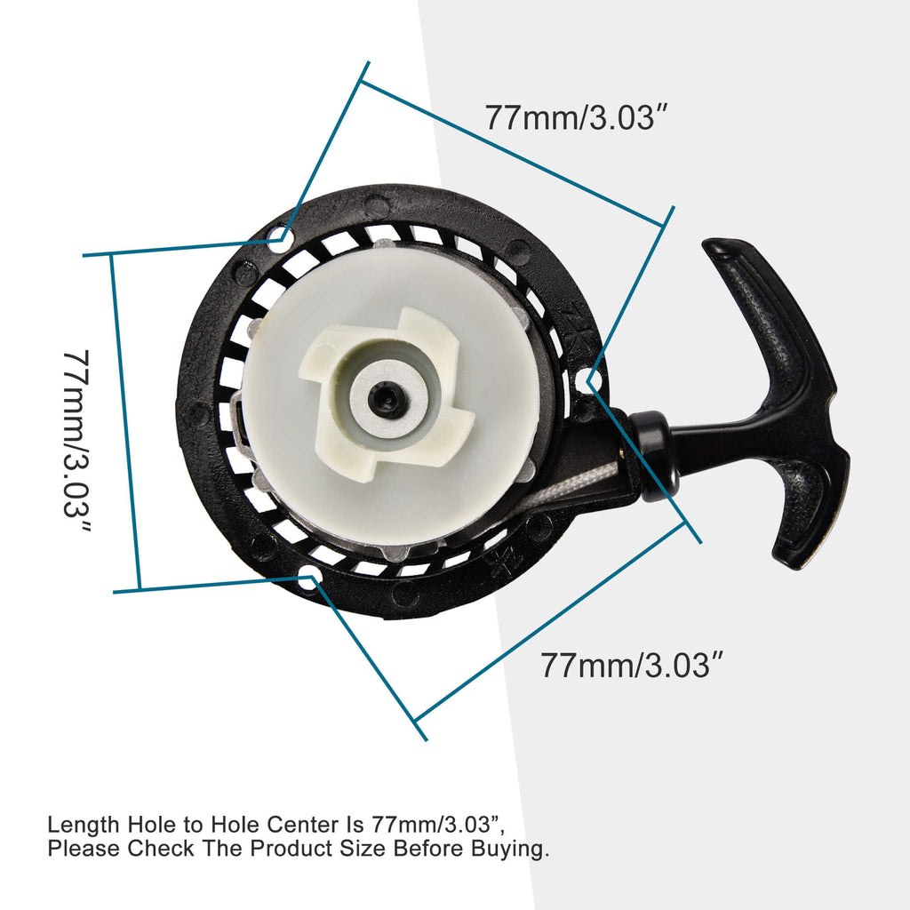 GOOFIT Black Pull Start Recoil Starter Assembly Repleacment for 2 Stroke 43cc 47cc 49cc 50cc Mini Pocket Dirt Bike Scooter