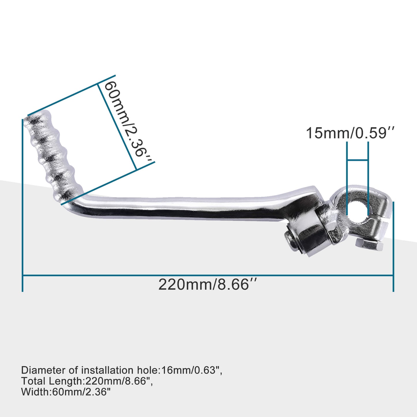 GOOFIT 16mm Kickstart Kick Starter Lever for 50cc 70cc 90cc 110cc 125cc Engine Chinese YX GPX KAYO SDG SSR Pit Dirt Bike Part Black