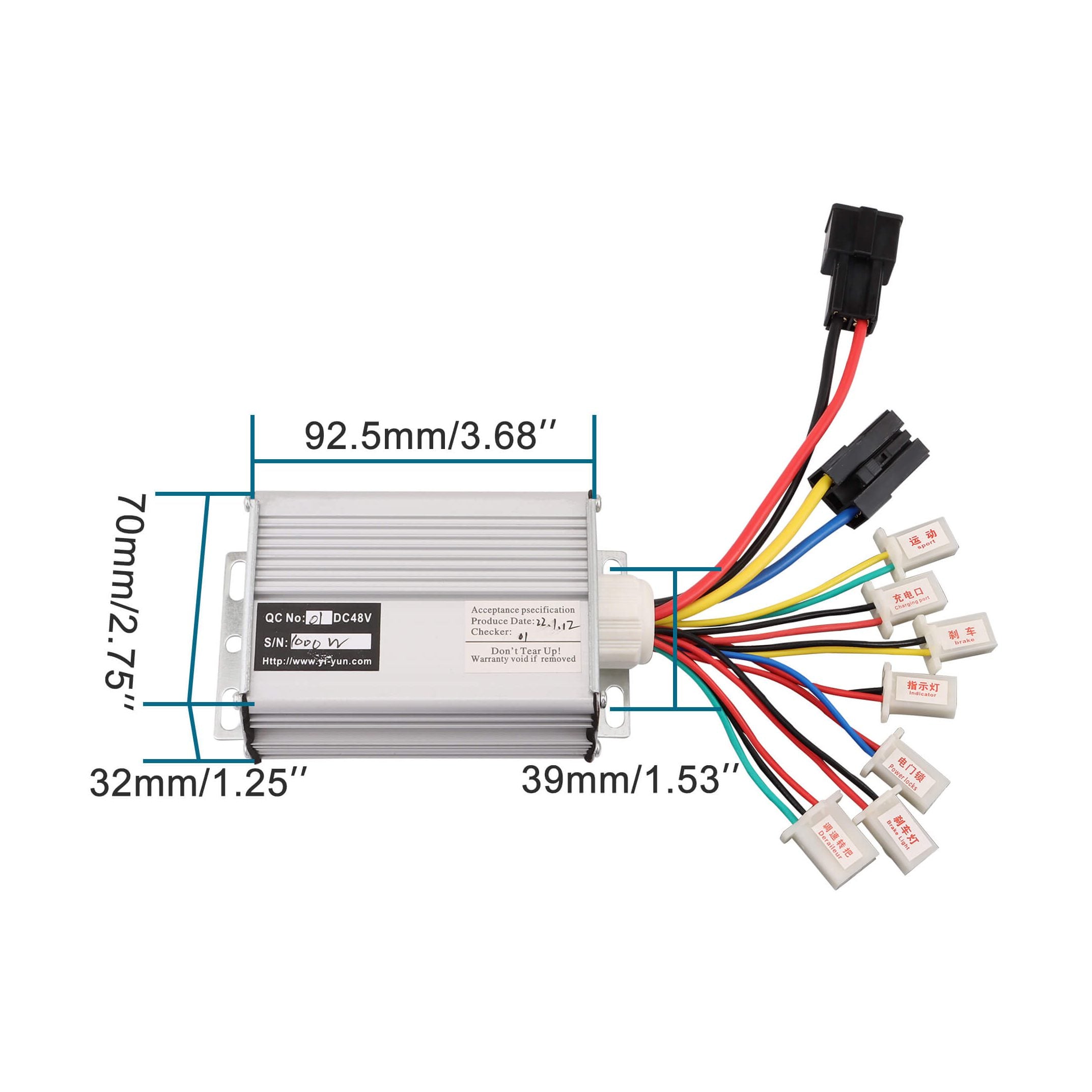 GOOFIT Motorcycle Speed Controller 48V 1000W Spare for Electric Scooter Tricycle E-Bike E-Bike Brush Bicycle