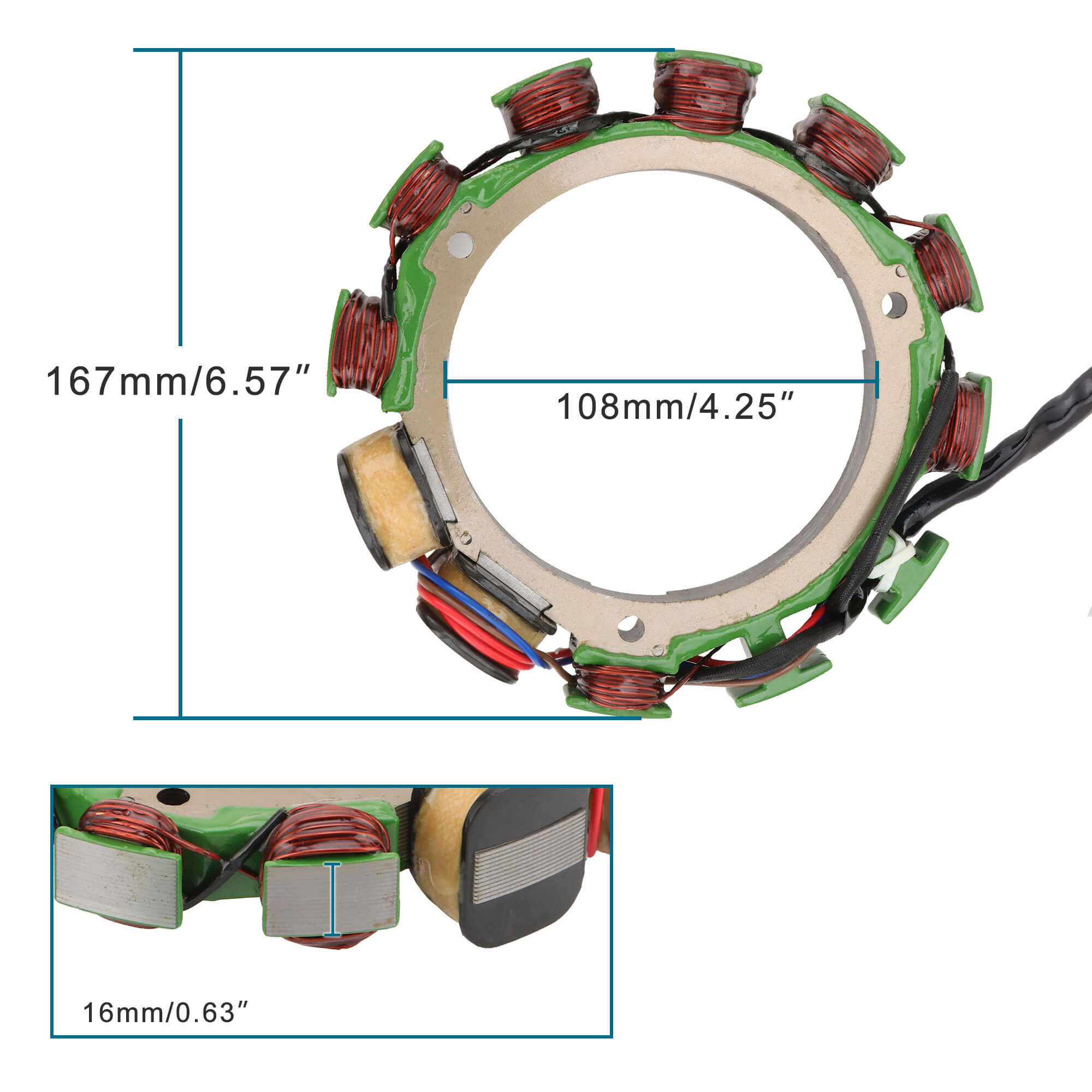 GOOFIT Stator Coil Assy Replacement for Outboard Motor 75HP 85HP 90HP Parsun Outboard Engine Stator 688-85510-01 688-85510-11