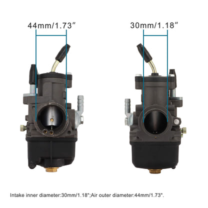 GOOFIT 30mm Carburetor Replacement for PHBL 30BS 2-Stroke 50-300cc Engine Motorcycle Scooter ATV UTV Dirt Pit Bike