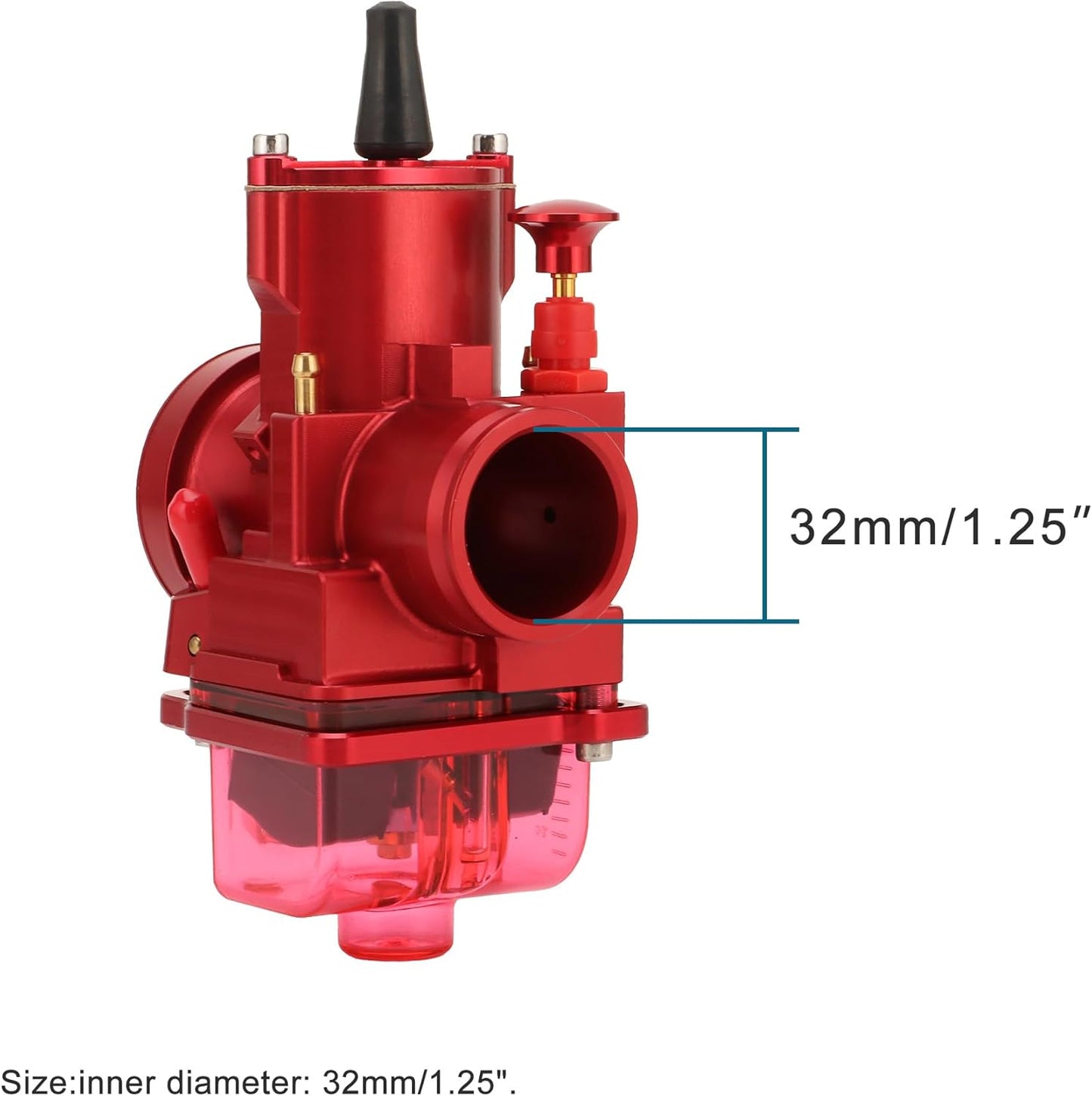 32mm PWK Carburetor Red for 200cc–300cc Dirt Bike ATV Quad